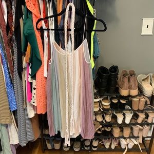 Babydoll dress with braided belt